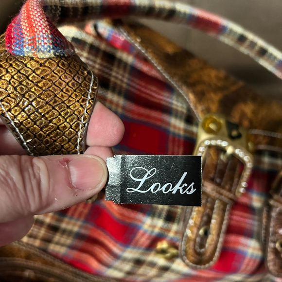JN'S Plaid Flap Bag - New With Tags - Tartan Shoulder - Picture 7 of 9